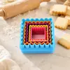 Molde cuadrado para galletas, directo de fábrica, para galletas, corte de galletas, molde de anillo de mousse para pastel de 5 piezas de colores