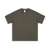 Camiseta Pesada, Branca, 500g Algodão Puro, Gola Canelada Espessa, Manga Curta, Costura Tripla, Gola Redonda, Camiseta Lisa