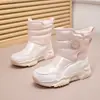 Botas de Nieve para Niñas Modelo Nuevo 2026 Zapatos de Algodón de Invierno para Niños Antideslizantes Impermeables Botas de Algodón de Caña Alta Cálidas con Forro de Felpa