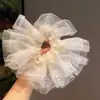 Menina Doce Onda Bolinhas Renda Intestino Grosso Elástico de Cabelo Alta Qualidade Elegante Elegante Corda de Amarração Novos Acessórios de Cabelo