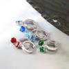 Nicho francês simples ins estilo frio único diamante incrustado zircão design senso elegante all-Match brincos banhados a ouro 18K
