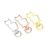 Shenzhen suministra accesorios gancho de metal con forma DIY hebilla de gato perro llavero de gato en stock