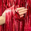Nova decoração de parede de fundo 1*2 M cortina de seda de chuva fosca névoa casamento festa de aniversário decoração de bar vestido