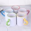 Caneca Cerâmica em Branco para Transferência Térmica Caneca de Presente Publicitário Alça em Formato de Coração Fosca Mate Caneca que Muda de Cor Atacado