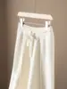 Pantalones Casuales de Punto para Mujer de Cintura Alta, Pierna Ancha, Caída Larga, Estilo Nuevo Primavera y Otoño 2026