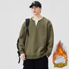 Moletom Falso de Duas Peças Anyang para Homens Inverno 2026 Novo Estilo Aconchegante Espesso Solto Gola Redonda Camada Base Top Quente