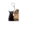 Llavero popular de emoji de cabeza de gato famoso en internet, colgante de mochila de imagen de meme divertido de cabeza de gato