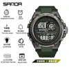 Popular Reloj Electrónico para Hombre Sanda Impermeable para Exteriores Tendencia de Moda Tecnología Negra Multifuncional Despertador para Hombre Reloj Cronógrafo