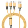 Cabo de Dados Multifuncional de Carregamento Super Rápido de 120W Adequado para Celulares Apple, Huawei, Honor e Android, Cabos de Carregamento Um para Três