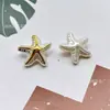 Contas Perfuradas de ABS com Estampa Dourada, Pérola Sintética, Estrela do Mar, Concha para Artesanato DIY, Presilhas de Cabelo com Cola de Creme, Correntes para Celular, Acessórios de Chaveiro