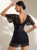 Traje de baño de una pieza estilo falda nuevo para mujer, falda corta sexy de encaje para baño en aguas termales, cubre el cuerpo y muestra efecto adelgazante, traje de baño transfronterizo para mujer