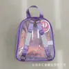 Mochila de Unicornio al por Mayor PVC Iridiscente Transparente para Niños Comercio Exterior Moderna Ligera Impermeable para Guardería