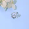 Anillo Abierto de Estrella de Cinco Puntas Cruzada con Incrustaciones de Diamante de Microcirconita Elegante y Deslumbrante Chapado en Plata S925 Anillo para Mujer con Constelación de Siete Estrellas
