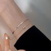 Pulsera Sencilla y Elegante con Forma de Cintura para Mujer, Nueva Pulsera de Doble Capa Moderna y Elegante, Joyería Apilable para Estudiantes, Accesorio de Mano de Moda Estilo Ins