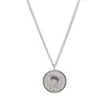 Collar El Principito y la Princesita Colgante Redondo Hip-Hop Acero de Titanio Colgante de Moda Tendencia Accesorios de Collar Simples para Hombres y Mujeres