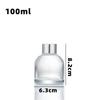 En stock, botella de fragancia nórdica simple con forma de campana colgante, botella de vidrio transparente, botella de expansión de fragancia para interiores, botella de volatilización, adornos, venta al por mayor