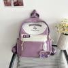 Nueva Bolsa de Gran Capacidad con Costuras en Color de Contraste para Mujer, Casual, para Estudiantes de Secundaria y Preparatoria, para Ir al Trabajo, Tipo Bandolera