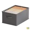 Caixa de Armazenamento Cinza Pura Sem Divisórias, Organizador Multifuncional Estilo Gaveta para Dormitório para Roupas, Calças, Brinquedos e Armazenamento de Vestuário