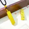 Tienda de Oro Mismo Estilo Collar de Oro Antiguo para Mujer con Colgante de Calabaza, Cadena para Suéter de Brújula de Ocho Tesoros Giratoria, Joyería Chapada en Oro de Cobre