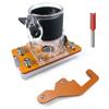 Dispositivo de ranurado de sujetadores de conector dos en uno, herramienta auxiliar de ranurado de placa de ranurado invisible para muebles de carpintería 2 en 1