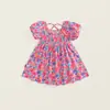 Liquidação, Sem Reposição: Vestido Colete Floral Infantil, Vestido Princesa Xadrez Sem Mangas para Menininha, Estilo Fino e Doce