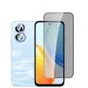 Adecuado para película de vidrio templado Honor Play 80 Plus, vidrio serigrafiado, anti-miradas indiscretas, sin bordes blancos, ultrafina, película para lente ojo de águila perforada con puntos