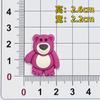 Patches de Borracha Macia em PVC de Urso Morango Desenho Animado Acessórios DIY para Capas de Celular Tablet, Chinelos, Geladeira e Tamancos
