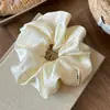 Scrunchie de Cetim com Ponto de Onda Preguiçoso Estilo Coreano com Textura de Alta Qualidade para Rabos de Cavalo e Coques, Acessório de Prendedor de Cabelo para Mulheres