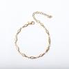 Pulseira Diamond Glaze Cor Esmalte Dupla Face Aço Titânio Joia Personalizada Avançada Tornozeleira Colar Banhado a Ouro Verdadeiro 18K