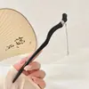 Pente de franja floral estilo antigo para mulheres, novo pente moderno estilo chinês para coques, pente simples Hanfu cheongsam, acessório de cabelo, ornamento de cabelo