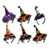 Pinza para el pelo de fiesta de Navidad y Halloween Disfraz Pinza de calabaza y fantasma Tocado divertido Clip de malla oscura Diadema de araña