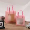 Sacola de Presente Transparente com Janela, Sacola de Presente de Joias de Luxo, Sacola Tote para Dia do Professor Aniversário, Sacola de Papel para Lembrancinha de Casamento