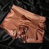 Cuecas Boxer Masculinas Populares de Luxo em Cetim Seda Gelo de Verão Respiráveis e Confortáveis Cuecas Boxer Juvenis