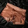 Roupa Íntima Masculina Sem Costura de Seda de Gelo de Alta Qualidade Roupa Íntima de Cetim Respirável Malha de Verão Boxer Climatizado Boxer para Esportes