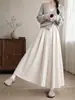 Falda-pantalón blanca para mujer, nueva colección de otoño 2026, pantalones casuales de pierna ancha con caída, línea A, adelgazantes