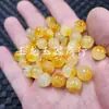 Jade amarillo, jade, cuentas con forma de calabaza, cuentas redondas de jade, cuentas de jade sueltas, cuentas de loto de 10 mm, pulsera, collar, accesorios de joyería