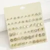 Moda Popular Transfronteriza Estilo Europeo y Americano Set de Aretes Dorados de Mariposa para Mujer Elegantes Accesibles Lujo de Gama Alta Lote de Aretes