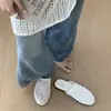 Zapatos Holgazanes de Malla Transpirable con Suela Suave, Slip-On para Combinar con Faldas, Verano 2026, Medias Zapatillas de Punta Cerrada para Mujer, Modernos para Usar al Aire Libre