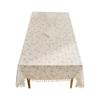 Estilo Ins Mantel Floral Lila Tela de Algodón y Lino Pastoral de Gama Alta Decoración de Escritorio Mantel Pequeño Fresco