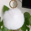 Llavero de bola de pelo de conejo rex imitación 8CM, colgante de bola de pelo de conejo rex artificial, accesorios para ropa, transfronterizo