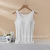 Chaleco con Almohadillas para el Pecho para Mujer, Capa Interior Fina de Verano, No Necesita Usar Sujetador, Top sin Mangas Todo en Uno que Define la Figura que se Puede Usar por Fuera