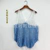 Top de ganchillo tie-dye estilo étnico Guangxi hueco tejido con borla colgante cinturón de condole tie-dye top pequeño al por mayor