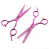 Tijeras de Peluquería Personalizadas Rosas Shenxingzhe, Tijeras para Cortar el Cabello, Tijeras Planas, Tijeras para Flequillo, Tijeras Deslizantes