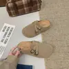 Medias zapatillas cerradas Boken retro de primavera y otoño sin cordones con suelas gruesas para aumentar la altura, nuevo estilo 2026 para mujeres menudas