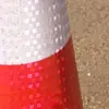 Cono vial de goma de 70 cm rojo y blanco cono de goma para construcción cono de helado barricada de carretera instalaciones de tráfico cono reflectante de advertencia de seguridad