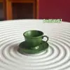 Escena Miniatura Punto de Cuentas Accesorios Muñeca Francesa Casa de Muñecas Modelo Té de la Tarde Británico Mini Taza de Café y Platillo Set D602