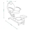 Silla de Peluquería Transfronteriza, Silla de Baño, Silla de Pedicura, Silla de Pedicura con Masaje Elevable y Giratoria, Sofá Multifuncional para Baño de Pies, Silla para Lavar Pies