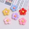 Florcita de Colores Dibujo Animado Hecho a Mano DIY Joyería Pegamento de Crema Resina Accesorios Pequeños Agujero para Pasador Hebilla de Zapato Paquete de Material