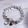 Pulsera de Ojo de Gato Luna Gris para Mujer Colgante de Campanita Simple Regalo de Cumpleaños para Novia Mismo de Tiktok