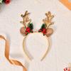 Accesorios Navideños para el Cabello de Bosque Relleno, Lindas Horquillas de Astas de Alce, Diademas, Horquillas para el Día del Niño, Flequillo, Adornos para la Cabeza de Mujer